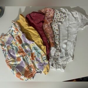 Baby Girl Onesie Bundle 6M | Floral Boho Summer Set (7 Pieces)